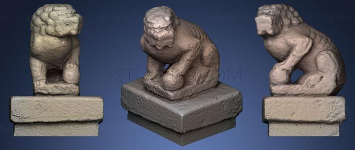 3D model Lion Statue 3 (STL)